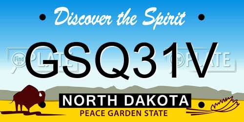 GSQ31V North Dakota License Plate