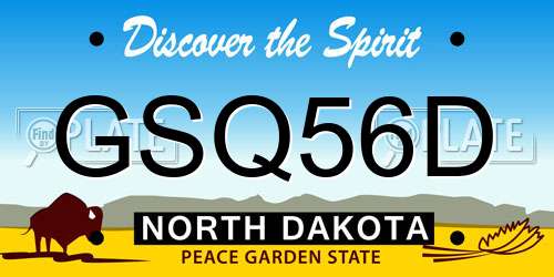 GSQ56D North Dakota License Plate