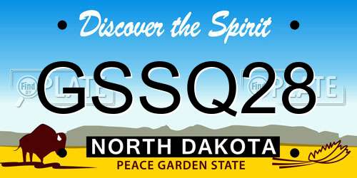 GSSQ28 North Dakota License Plate