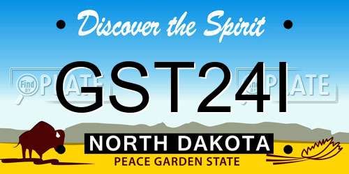 GST24I North Dakota License Plate