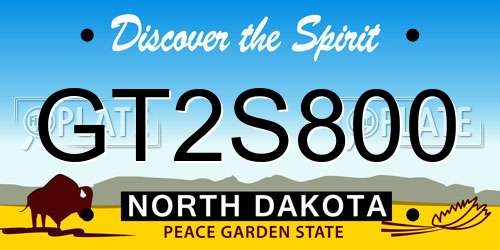 GT2S800 North Dakota License Plate