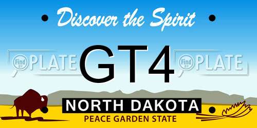 GT4 North Dakota License Plate