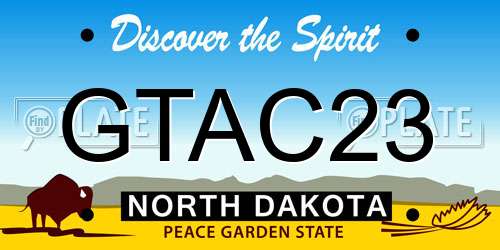 GTAC23 North Dakota License Plate
