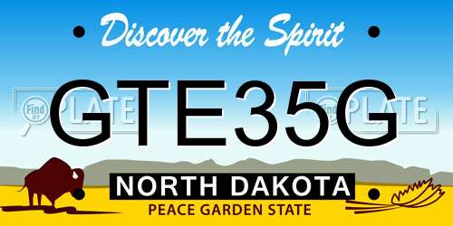GTE35G North Dakota License Plate