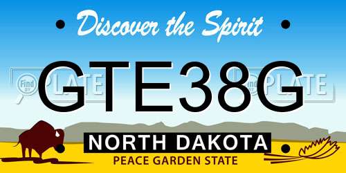 GTE38G North Dakota License Plate