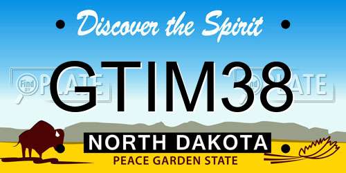 GTIM38 North Dakota License Plate