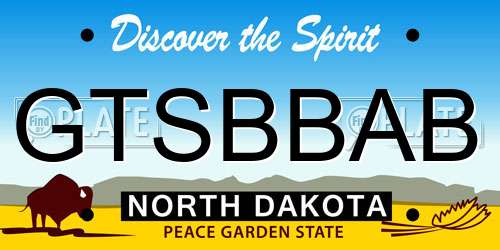 GTSBBAB North Dakota License Plate