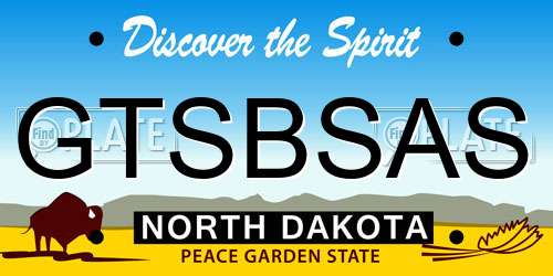 GTSBSAS North Dakota License Plate