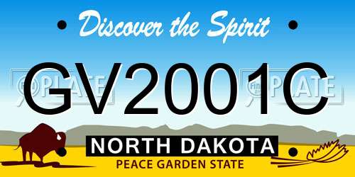 GV2001C North Dakota License Plate