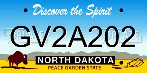 GV2A202 North Dakota License Plate