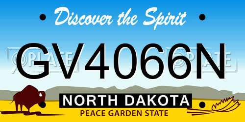 GV4066N North Dakota License Plate
