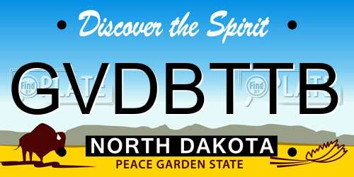 GVDBTTB North Dakota License Plate