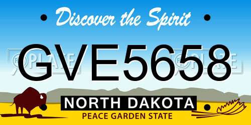 GVE5658 North Dakota License Plate