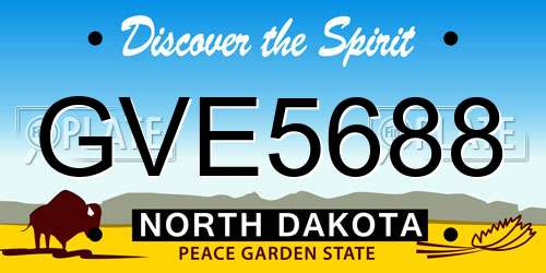 GVE5688 North Dakota License Plate