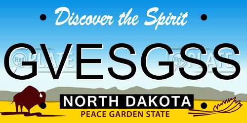 GVESGSS North Dakota License Plate