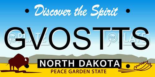 GVOSTTS North Dakota License Plate