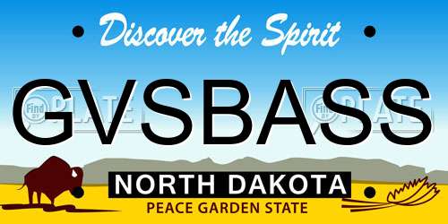 GVSBASS North Dakota License Plate
