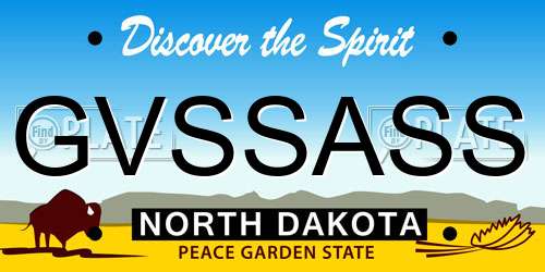 GVSSASS North Dakota License Plate