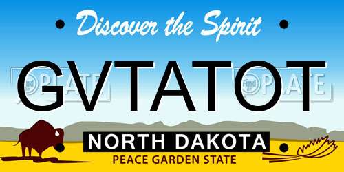 GVTATOT North Dakota License Plate