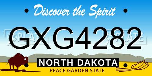 GXG4282 North Dakota License Plate