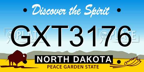 GXT3176 North Dakota License Plate