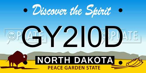GY2I0D North Dakota License Plate