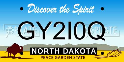 GY2I0Q North Dakota License Plate
