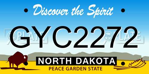 GYC2272 North Dakota License Plate