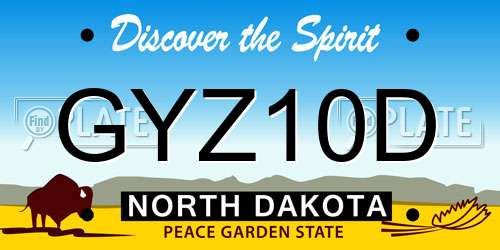 GYZ10D North Dakota License Plate