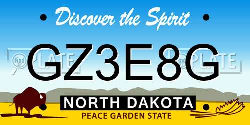 GZ3E8G North Dakota License Plate