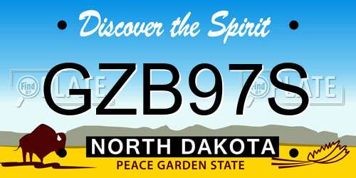 GZB97S North Dakota License Plate