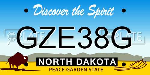 GZE38G North Dakota License Plate
