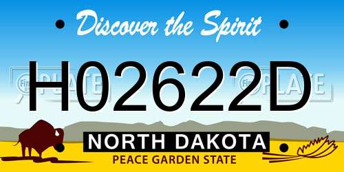 H02622D North Dakota License Plate
