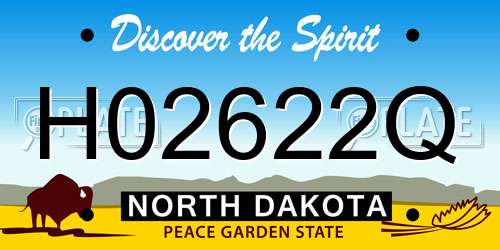 H02622Q North Dakota License Plate
