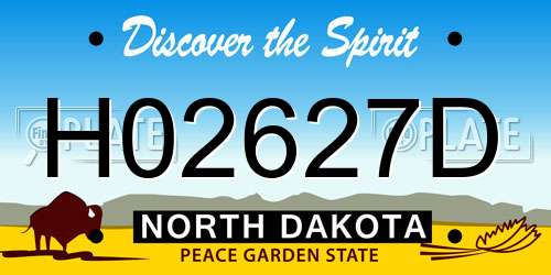 H02627D North Dakota License Plate