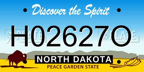 H02627O North Dakota License Plate