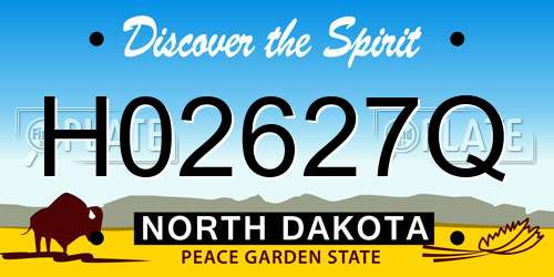 H02627Q North Dakota License Plate