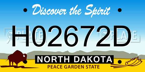 H02672D North Dakota License Plate