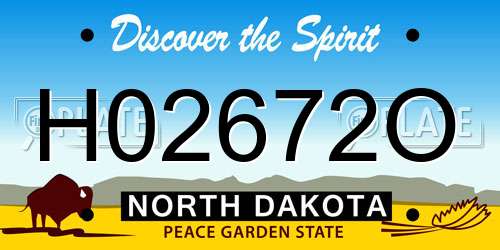 H02672O North Dakota License Plate