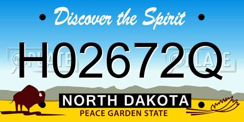 H02672Q North Dakota License Plate
