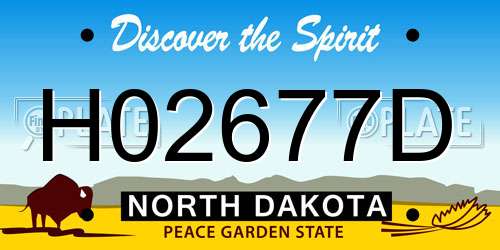 H02677D North Dakota License Plate