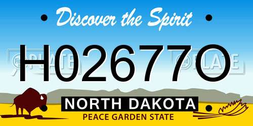 H02677O North Dakota License Plate