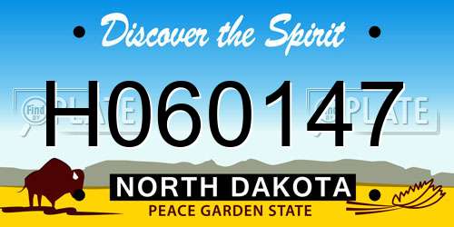 H060147 North Dakota License Plate