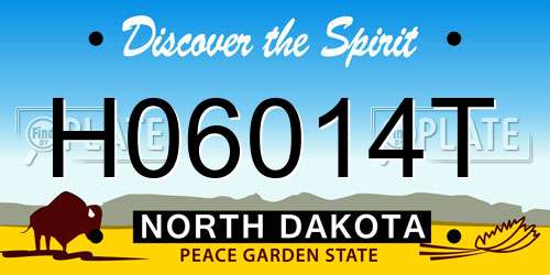 H06014T North Dakota License Plate