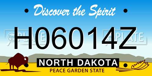 H06014Z North Dakota License Plate