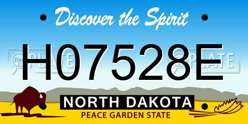 H07528E North Dakota License Plate