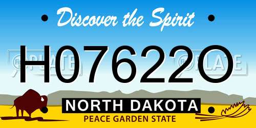 H07622O North Dakota License Plate