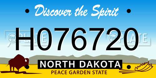 H076720 North Dakota License Plate