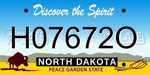 H07672O North Dakota License Plate
