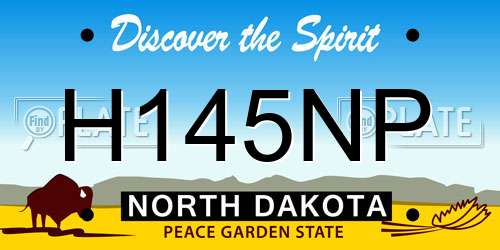 H145NP North Dakota License Plate